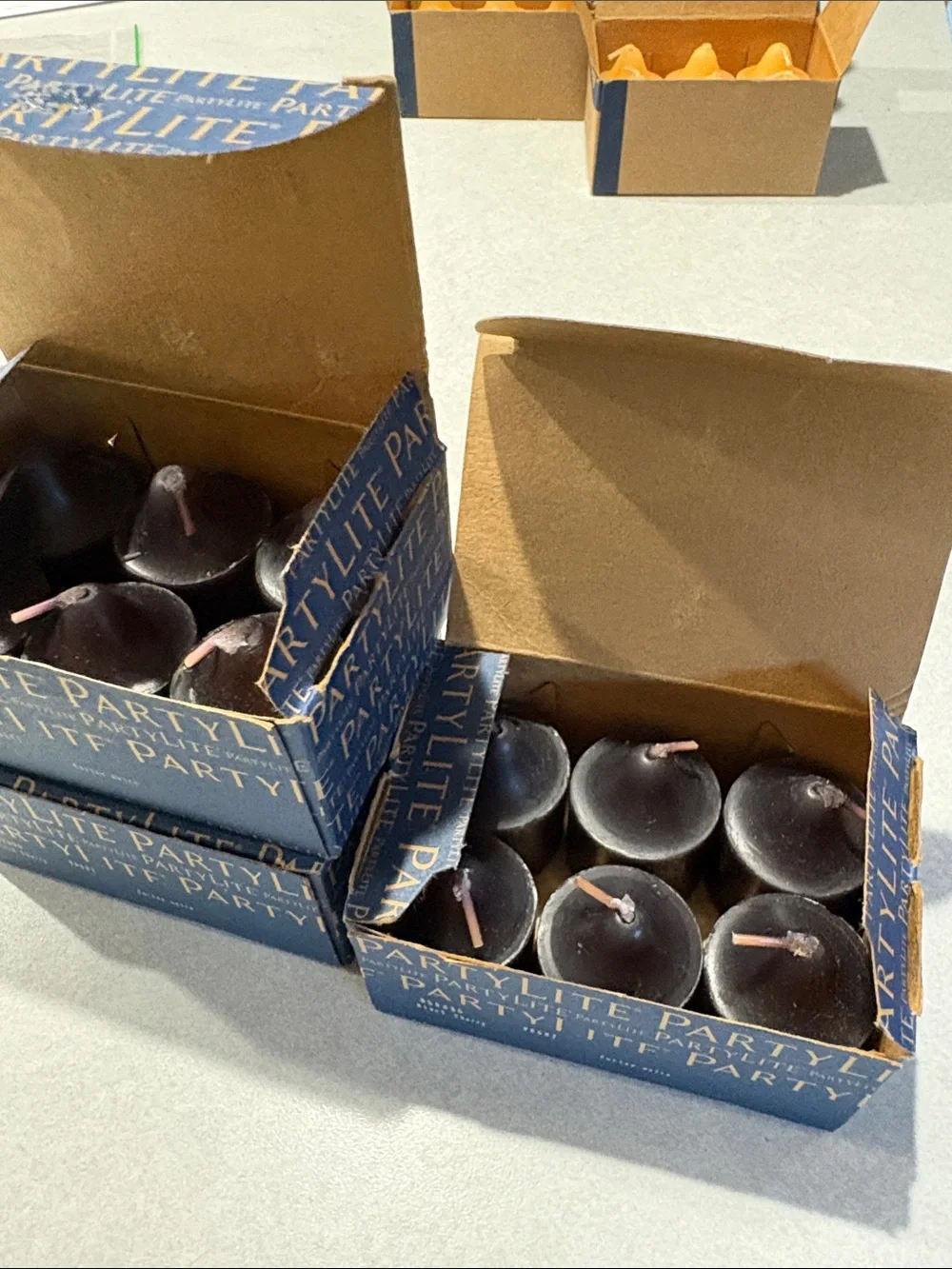 PartyLite Black Cherry 18 Votive Candle Boxes New